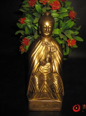 正品黄太三爷黄三件太奶黄天霸铜佛像古典神人物桌面艺术摆工艺品