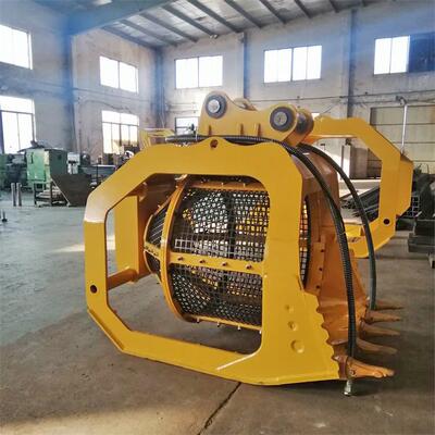 挖机筛分斗液压旋转滚筒筛河道清理沙石筛分笼分离斗多功能洗沙斗