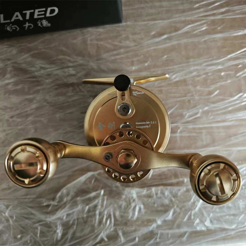 钓力德金刚冰钓轮筏钓轮前打轮全金属有泄力筏轮微铅轮钓鱼轮包邮