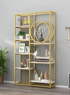 Hx2铁艺镂隔空断OYN新置物架玄关屏款风书架办地公室装饰柜落多层