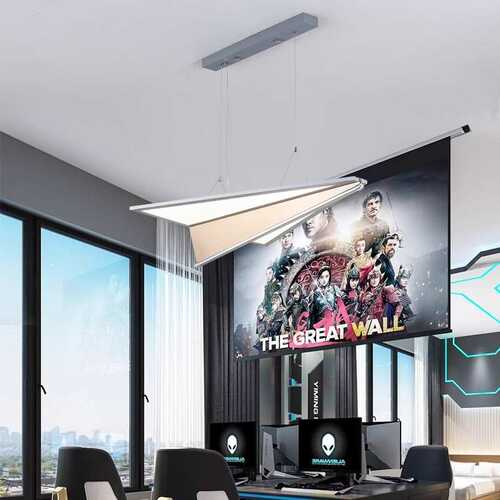 2024设计师新款办公室长岛吧台餐桌酒店前台大堂潮玩飞机吊灯