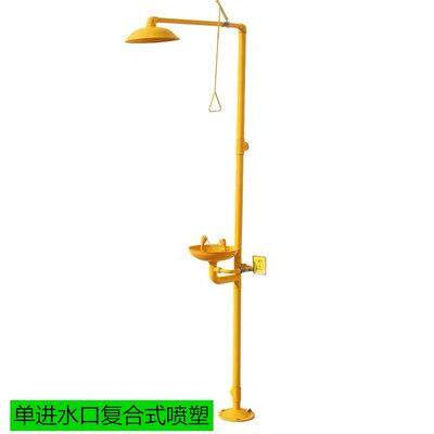 洗眼器304不锈钢复合式紧急喷淋落地式冲淋浴洗眼双喷头应急
