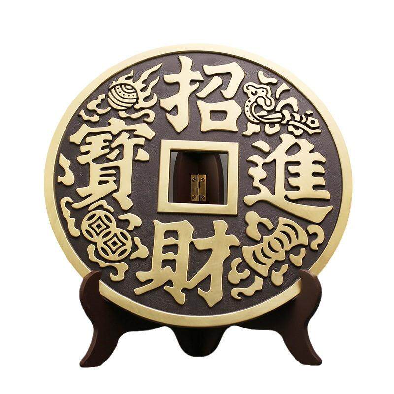 源头工厂直发大铜钱清仓直发店铺桌面摆件办公室大堂铜装饰品