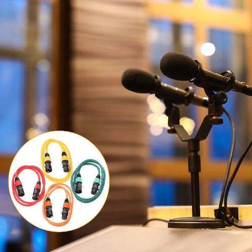 4 Pcs Balanced XLR Audio Cable Microphone Cables Male to