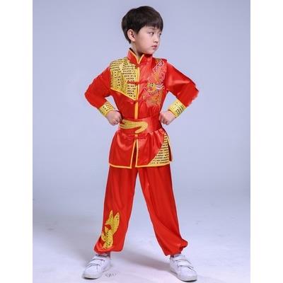 正品儿童武术服演出服装中功夫童长短国袖太练极功服男女刺绣表演