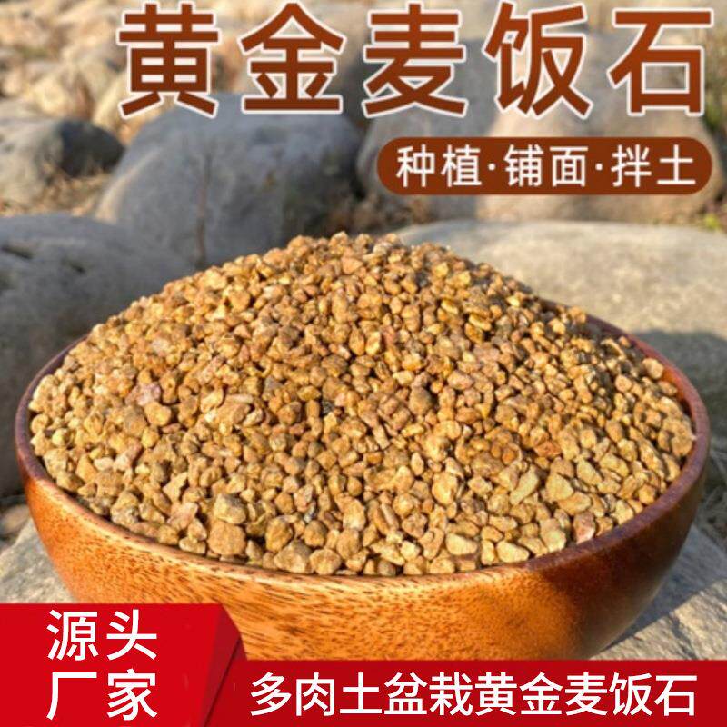黄金麦饭石多肉盆栽植物种植铺面拌土铺面水质净化吸附颗粒营养土