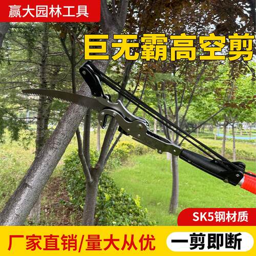 器赢大高枝剪高空铝锯合金伸缩果杆摘果剪园林NSG工具树高空修枝