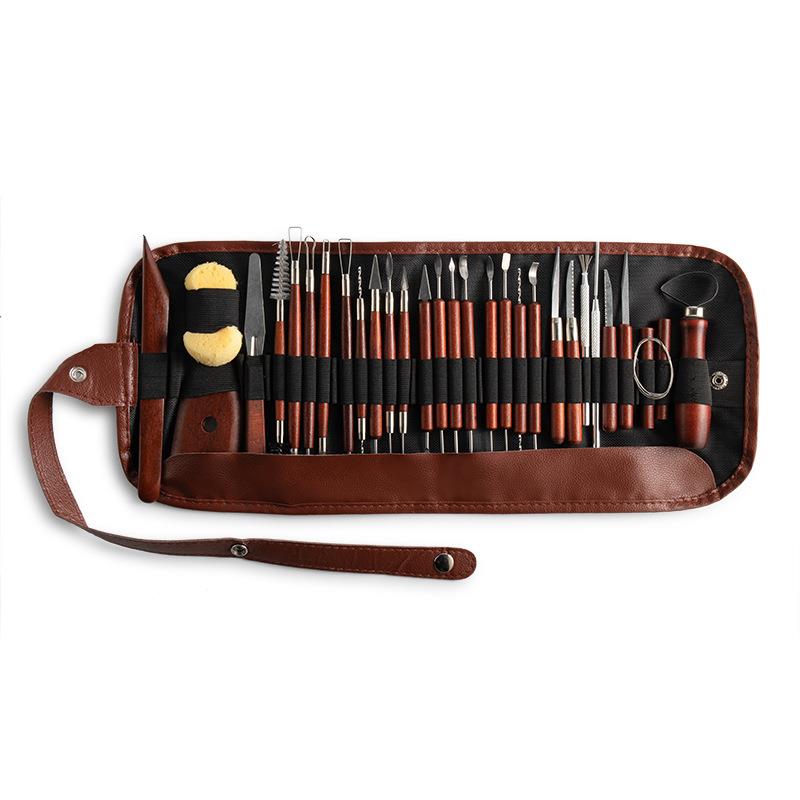 陶艺工具30件套装粘土雕刻刀割泥器七本细节针新品