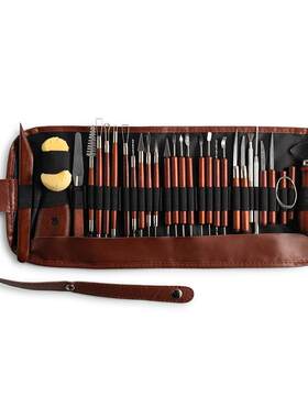 陶艺工具30件套装粘土雕刻刀割泥器七本细节针新品