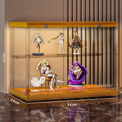 手办展示柜亚克力仿玻璃透明模型玩具收纳陈列架家用积木柜子