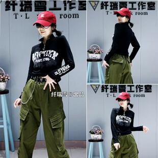 休闲运动修身 厚棉T广场曳步舞绒衫 半拉链上衣 薄绒长袖 339秋冬新款