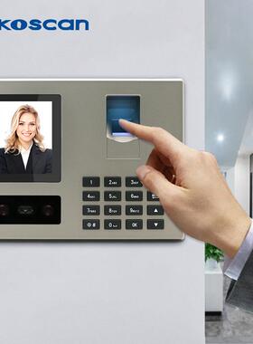 FA03人脸考勤机指签到员工上下班中文版（人纹脸刷识机别打卡机面