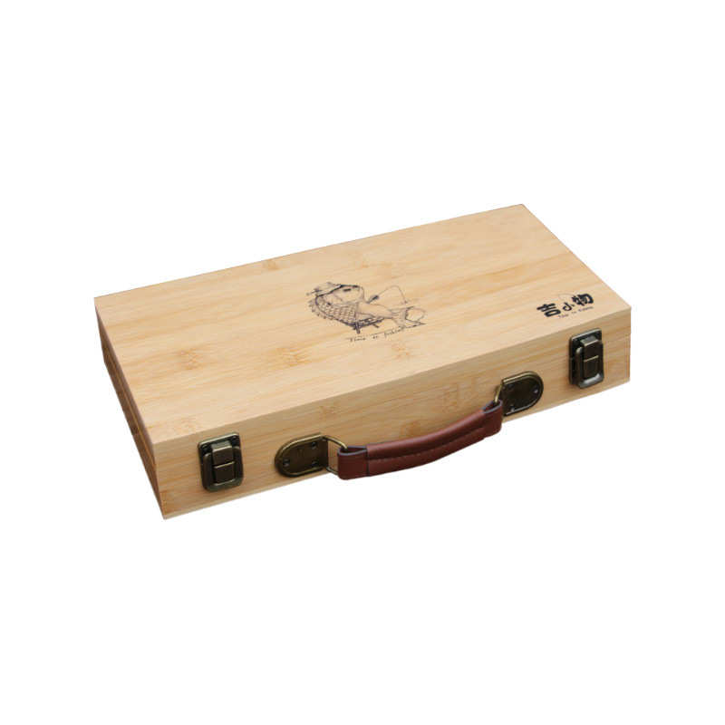 【吉小物】小物钓收纳箱竹木手工小物钓一整套小鱼名人复古钓箱by
