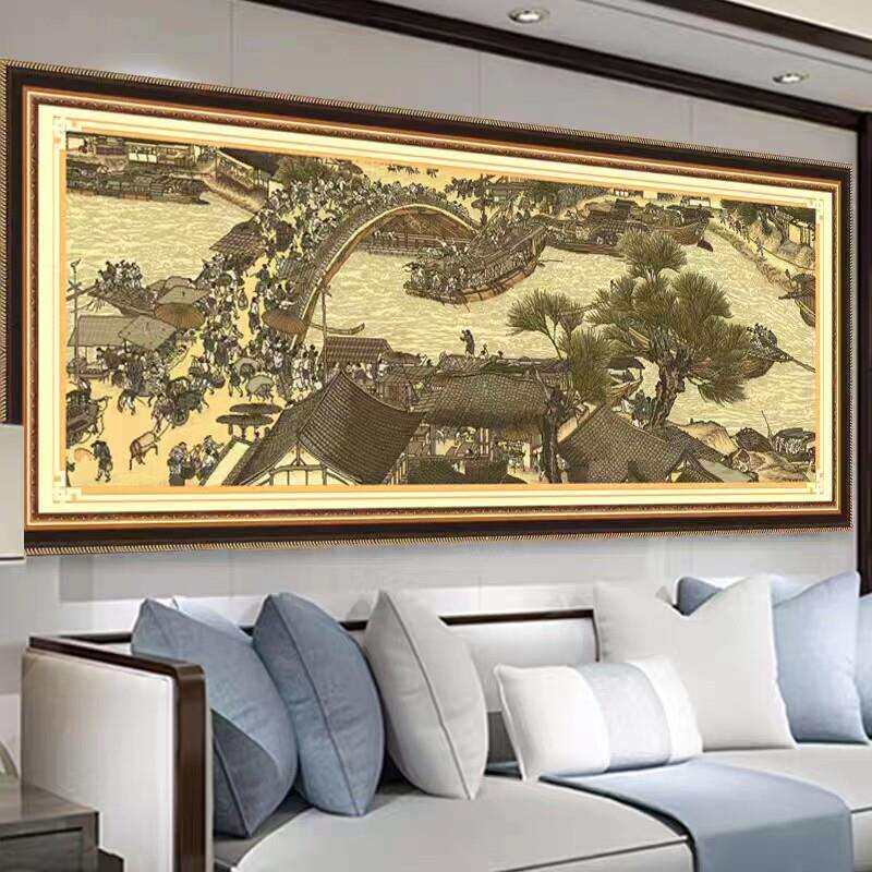 宋版清明河图十字绣226种满绣025刺年新款线上 线绣厅手工自己绣2