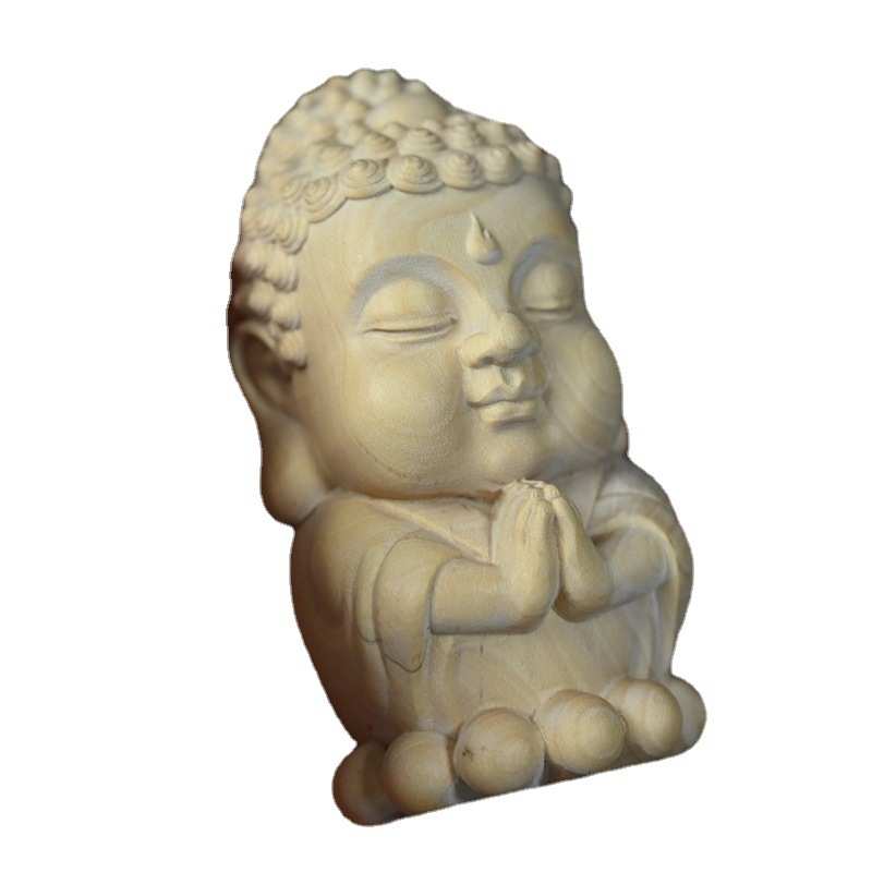 刻工艺品件礼品木雕摆件装饰品如来佛黄杨木手把小叶文玩迷你汽车