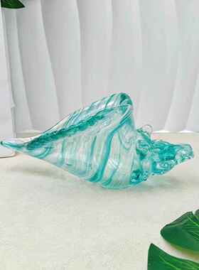 现艺术贝间壳海OJC螺代玻璃器皿果摆件盘样板家居客厅餐桌玄关工