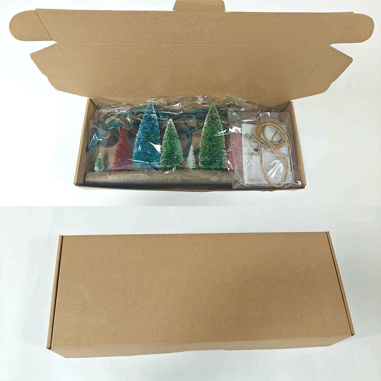 新款北欧风手树工z520艺壁挂空松圣诞节装饰仿真圣诞微景观悬挂件
