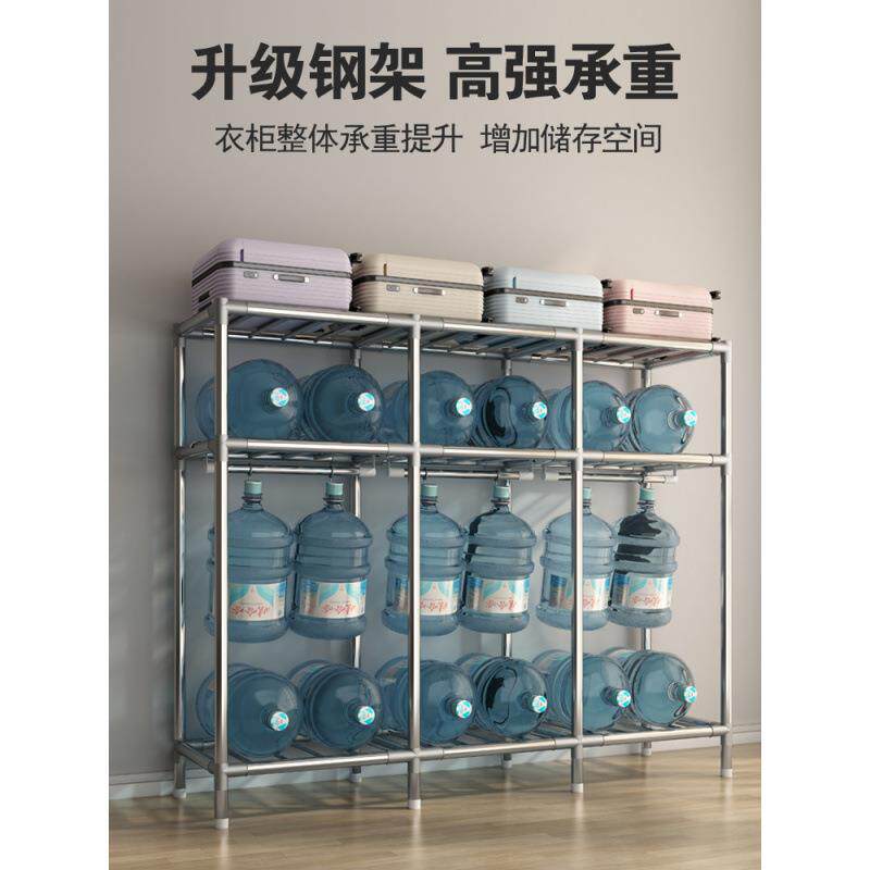 布COU衣柜钢管架加粗简家用卧易室组钢装全钢架加厚出租房收纳衣