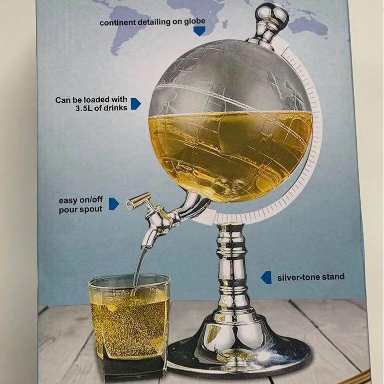 倒地球仪酒果酒装酒ABB塔分酒器地球仪架挂酒炮配器杯架桶啤