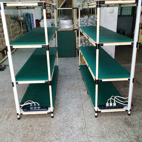 惠州精益管工作台厂家车间流水线防静电工作台老化测试架定制批发