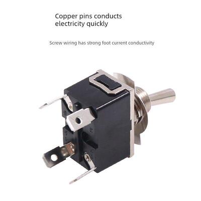 CNTD昌得插片焊接式快速钮子开关4脚2档ON-OFF 15A摇臂开关C521A