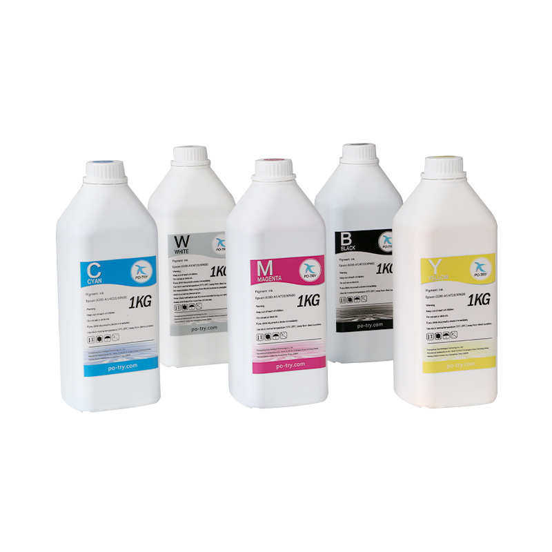 厂家现货DTF白墨烫画墨水纺织直喷水性涂料热转印膜服装专用墨水