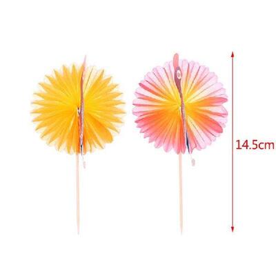 50Pcs Creative Cocktail Toppers Decorative Fruit Toothpicks