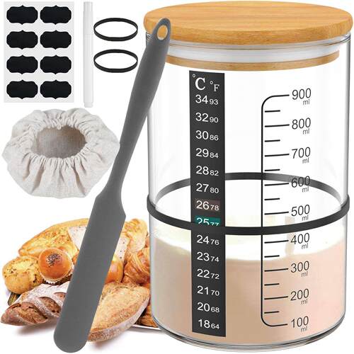 Sourdough Starter Jar Kit 900ML Sourdough Starter Container