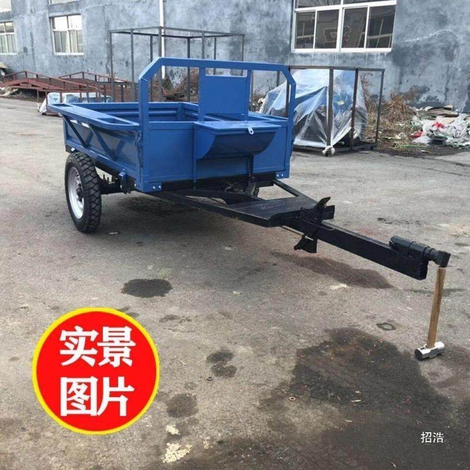 手扶拖车拖斗微耕机手扶拖拉机带拖车斗 农用机械自卸车斗三