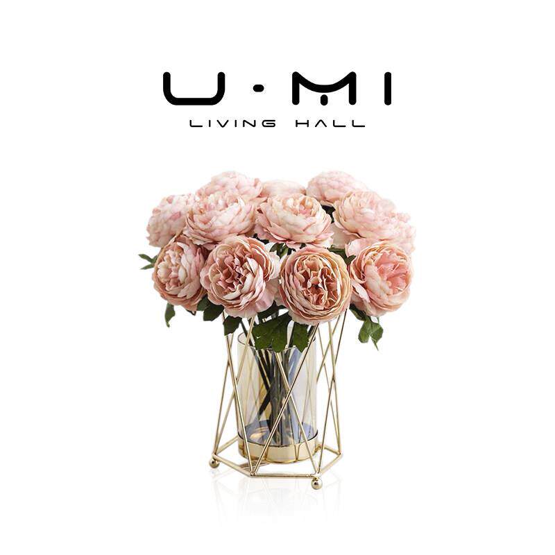 U Mi LIVING·晴川 | 欧式轻奢金属玻璃花瓶花艺干燥花插花器装饰