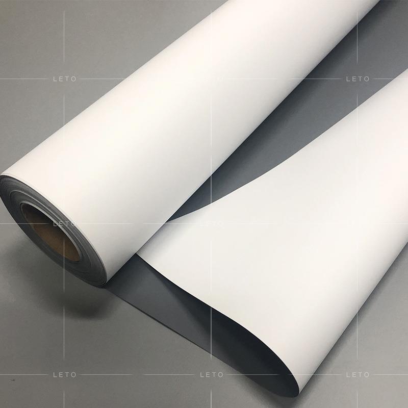 热销展架PVC户外喷绘遮传光灰背易拉宝溶剂P弱VC纸广告牌招719宣