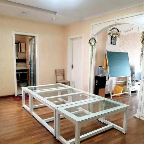 儿童美术桌画室桌子儿童画画手工桌幼儿园小学桌子书法桌钢化玻璃