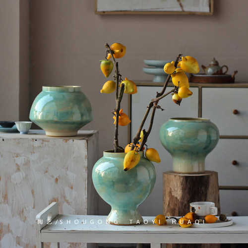 景德镇干花家居饰品样板北欧摆设花瓶插花客厅陶瓷摆件房间中式