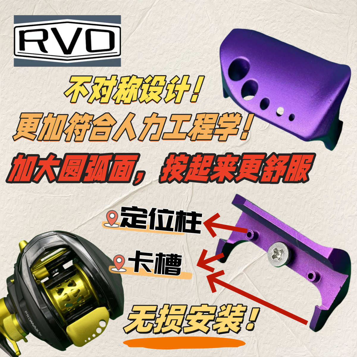 阿布b4p4水滴轮按板b5p5铝合金渔轮改装案板水滴轮配件镂空强量化