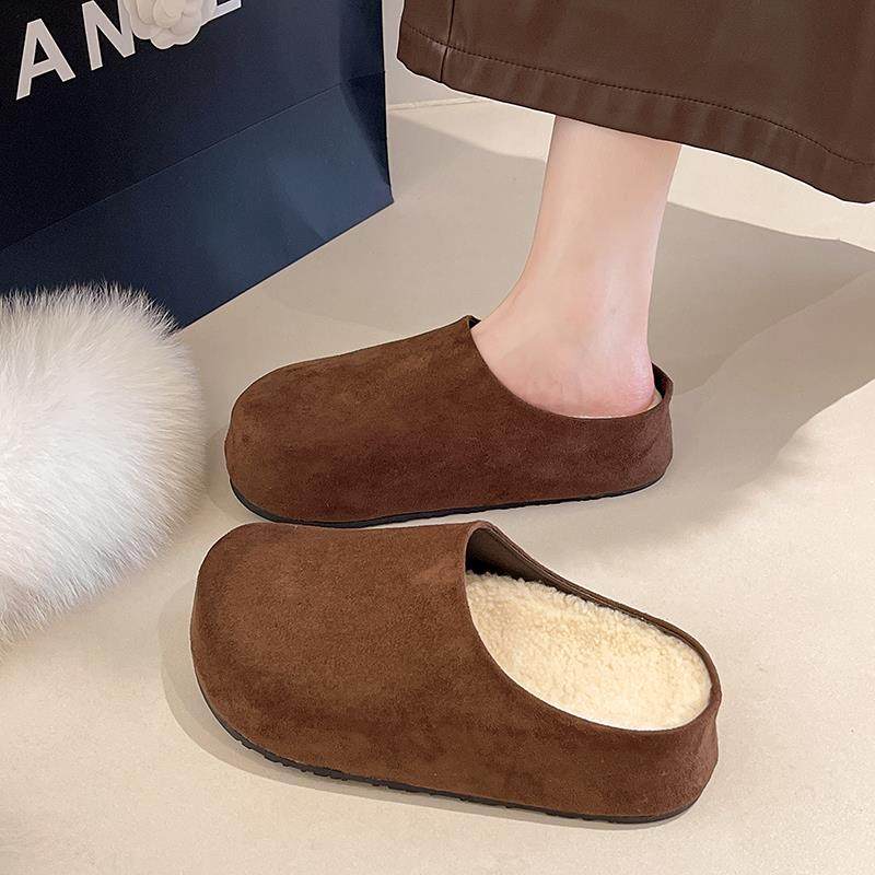 春季厚底勃肯鞋女2026包头半拖鞋外穿一脚蹬加绒懒人毛毛鞋0116z,女鞋,勃肯鞋/软木鞋,淘宝优惠券,粉丝福利购,淘宝优惠卷