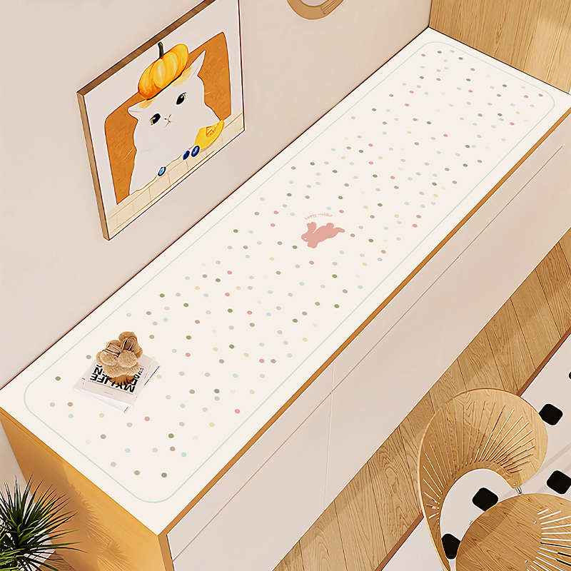 餐边柜桌垫电视柜台面保护垫子防水防油免洗玄关鞋柜垫耐脏长桌布