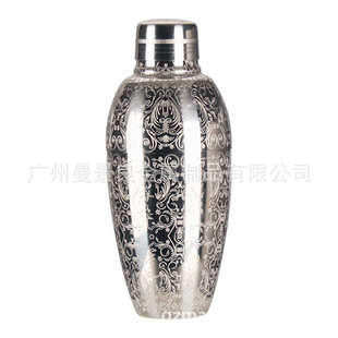 不锈钢雪克壶美式调酒三段式摇酒器雪克杯shaker