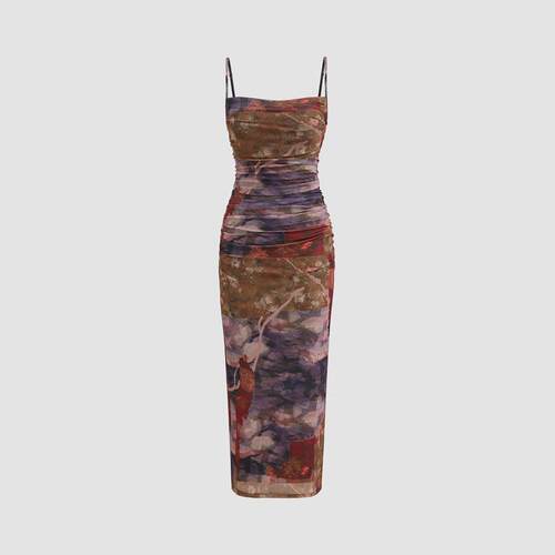 Floral vintage strap dress
