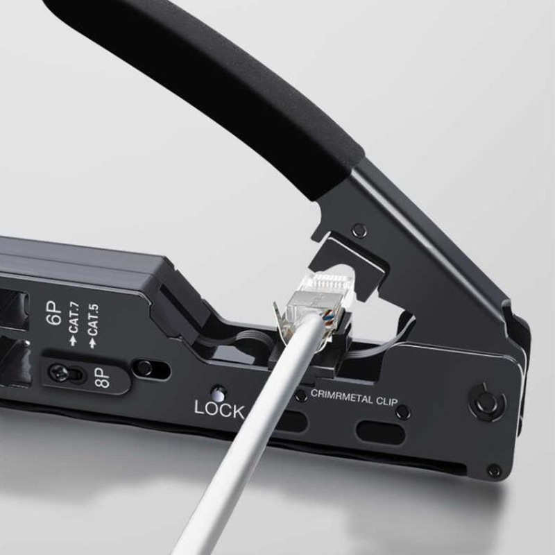 CAT7七类多功能网络压线钳8P6P通孔水晶头两用压线网线钳可压燕尾