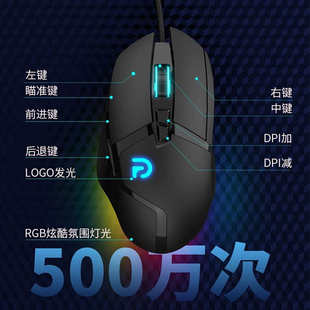 宏编程吃鸡网咖鼠标USB厂家 批发G402有线鼠标电竞游戏电脑台式