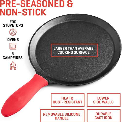 Cast Iron Tortilla Press Comal Pan Bundle Roti Maker Taco