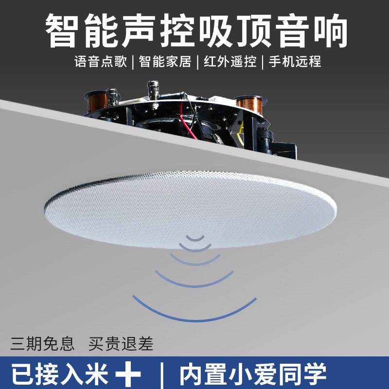 智能家居定制内置小爱Pro同学智能声控吸顶音箱天精吊顶蓝牙音响,电子/电工,智能家居套装,淘宝优惠券,粉丝福利购,淘宝优惠卷