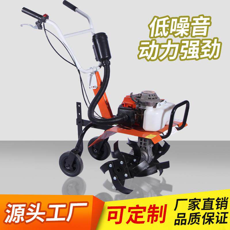 厂家农用小型翻土机多功能除草机耕田机犁地翻土松土微耕机