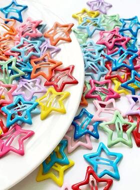10pcs Colorful Star BB Hair Clips Girls Y2K Cute Star Barret