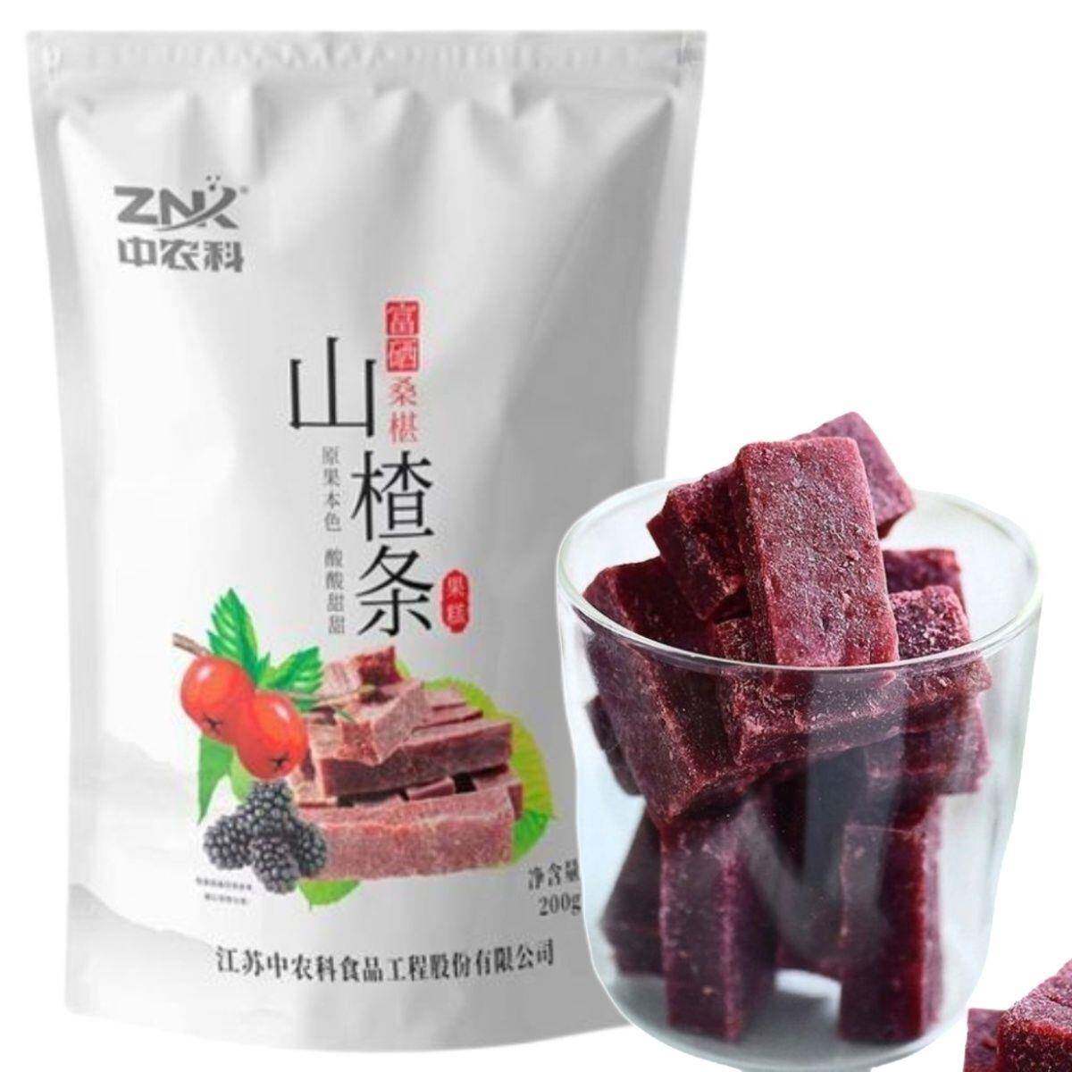 桑葚山楂片中农科食品桑葚山楂条即食 独立山东潍坊原产地山楂片