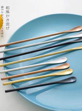2026新款高档日式搅拌棒304不锈钢长柄咖啡奶粉小勺子冰热搅拌勺