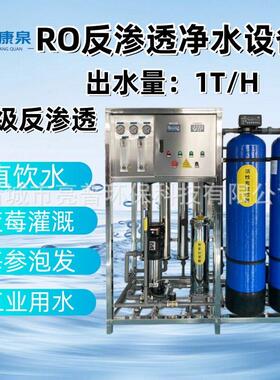 1吨反渗透水处理设备大桶水地下过滤软水机食品加工直饮水净水机