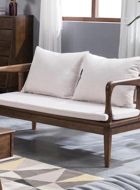 小户型夏冬家两用白蜡木全实HVM木沙发现代简约双人人新中式三客