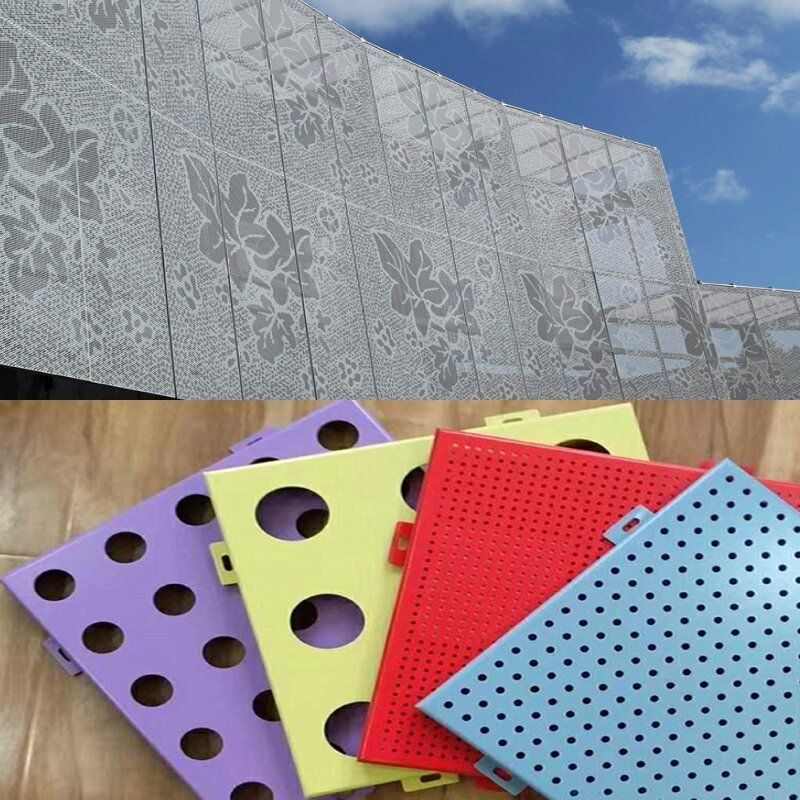 新款铝单板冲孔造型铝板批发木纹室内外装饰门头吊顶铝板厂家