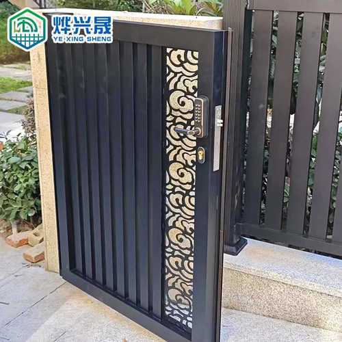 厂家供应小区护栏大门 定制庭院别墅小区防盗门铁艺小区护栏大门